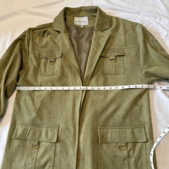 Andersen & Lauth One Size Green Suede Jacket ~ Chore Utility Boho Modern - Picture 9 of 9